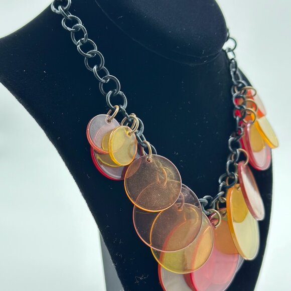 Vintage 1960s Multicolor Bakelite Bib Necklace - Picture 2 of 5